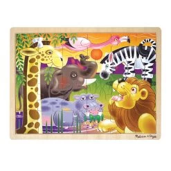 Melissa & Doug African Plains Wooden Jigsaw Puzzle - 24 Pieces