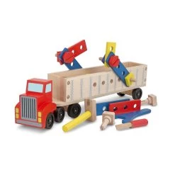 Melissa & Doug Big Rig Building Truck Wooden Play Set