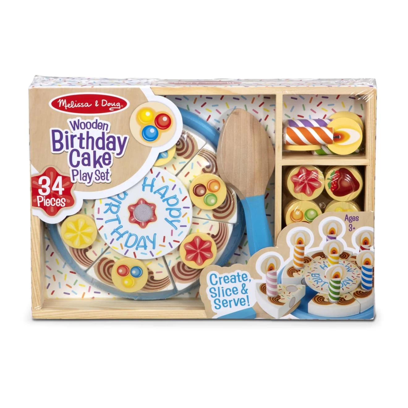 Melissa & Doug Birthday Party - Wooden Play Food - Image 3