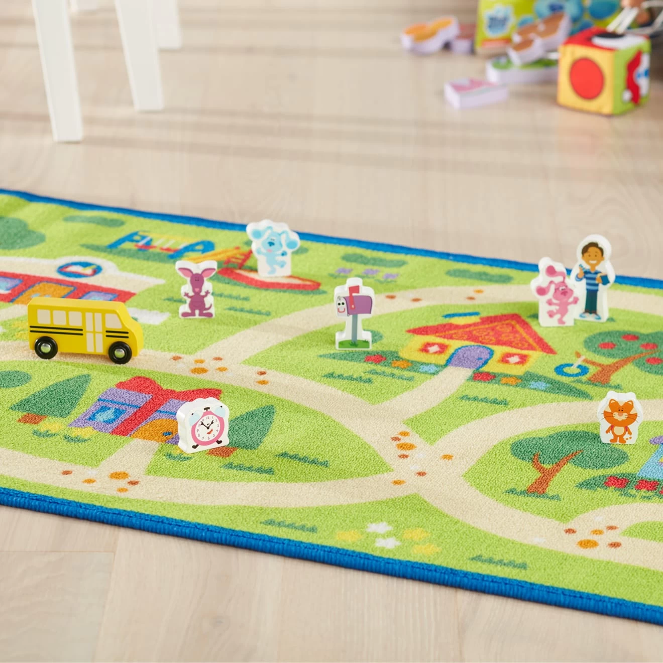 Melissa & Doug Blue's Clues & You! Blue's Neighborhood Activity Rug - Image 9