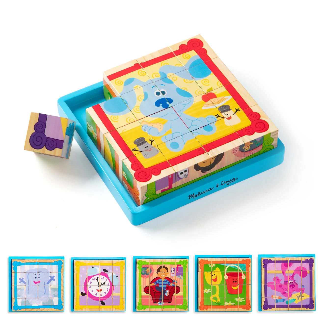 Melissa & Doug Blue's Clues & You! Wooden Cube Puzzle - 16 Pieces