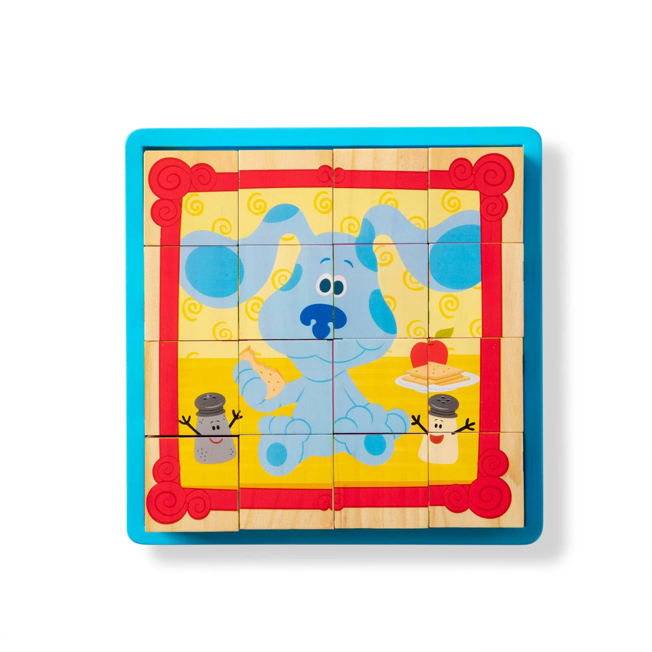 Melissa & Doug Blue's Clues & You! Wooden Cube Puzzle - 16 Pieces - Image 9
