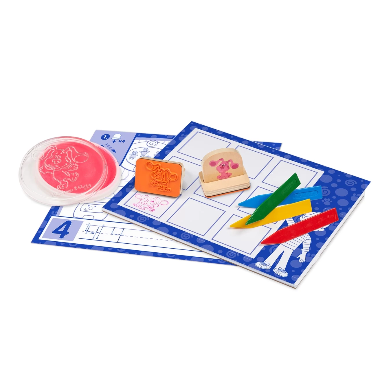 Melissa & Doug Blue's Clues & You! Wooden Handle Stamps Activity Set - Image 4
