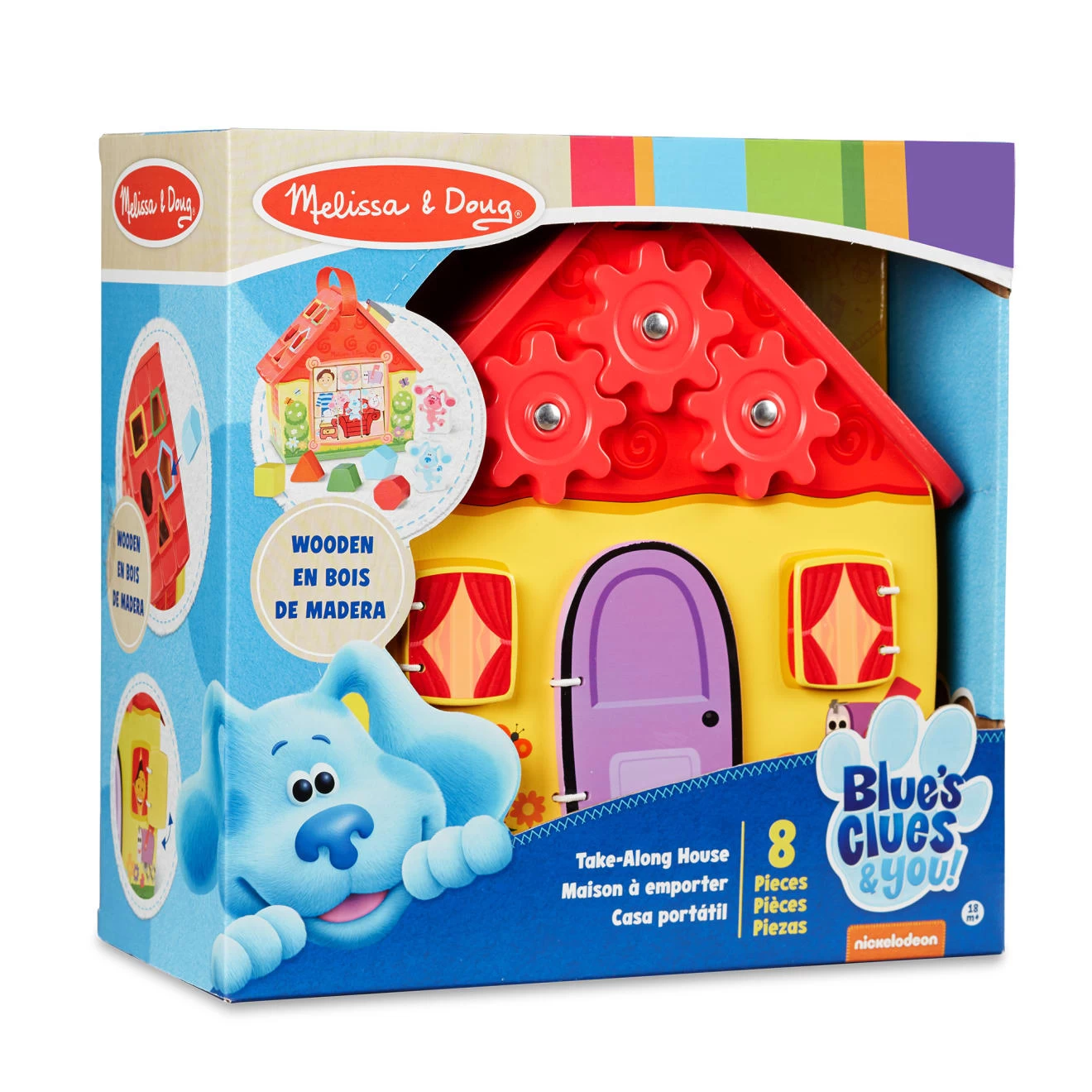 Melissa & Doug Blue's Clues & You! Wooden Take-Along House - Image 3
