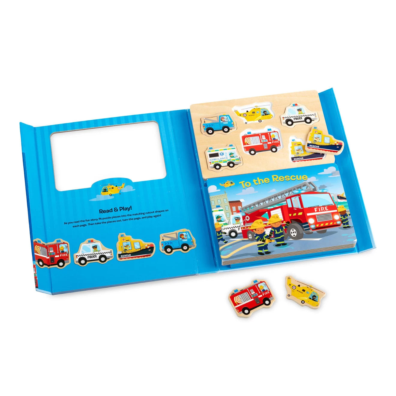 Melissa & Doug Book & Puzzle Play Set: To The Rescue - Image 4