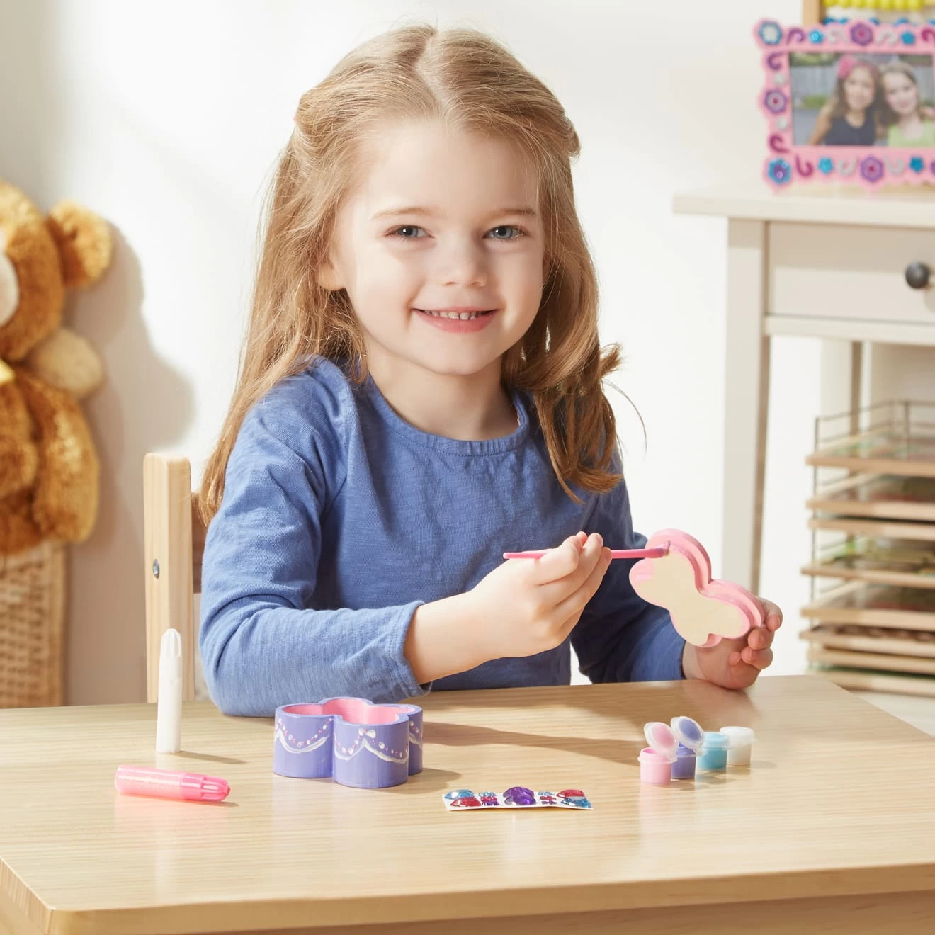 Melissa & Doug Created By Me! Butterfly Box Wooden Craft Kit - Image 2