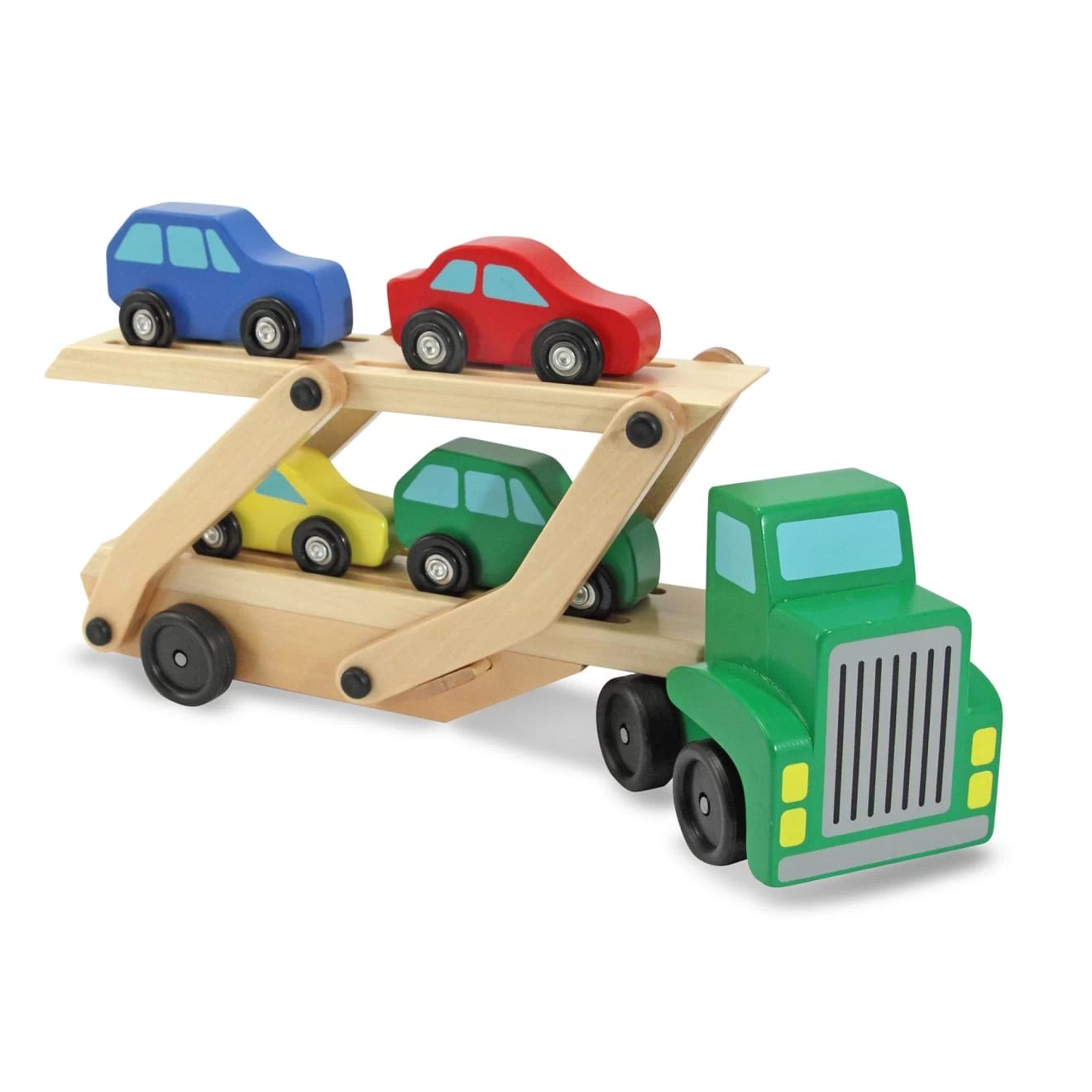 Melissa & Doug Car Carrier Truck & Cars Wooden Toy Set