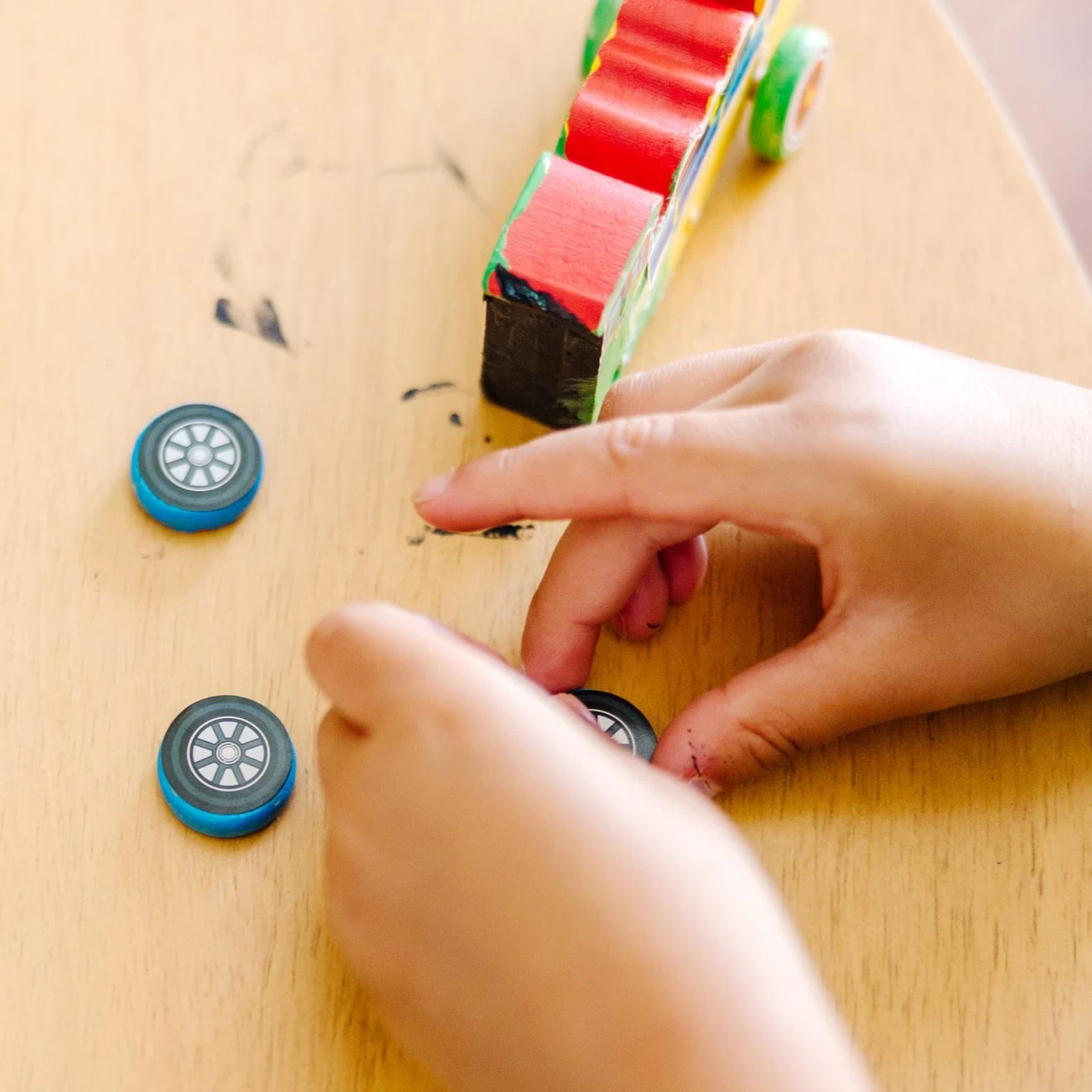 Melissa & Doug Decorate-Your-Own Wooden Train And Race Car Craft Kit - Image 5