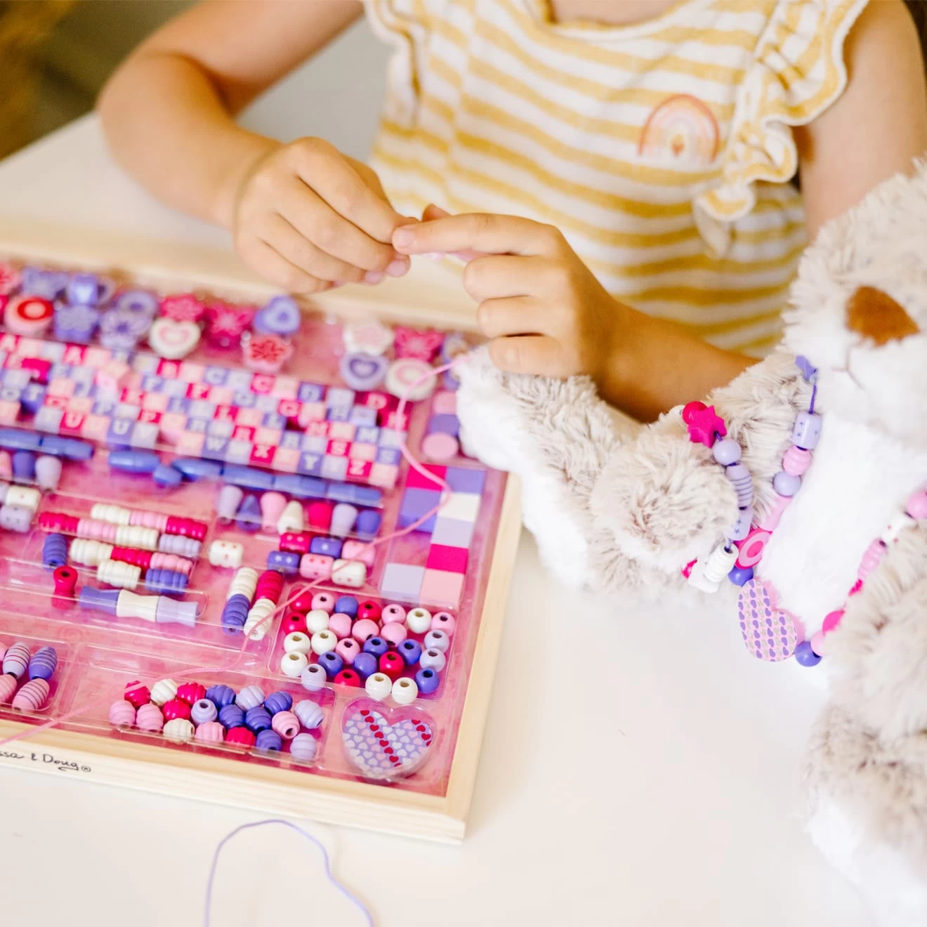 Melissa & Doug Created By Me! Sparkle & Shimmer Beads Wooden Bead Kit - Image 7