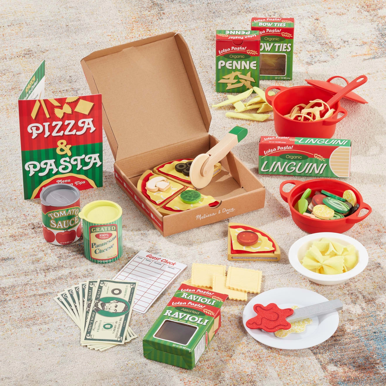 Melissa & Doug Deluxe Pizza & Pasta Play Set - Image 2
