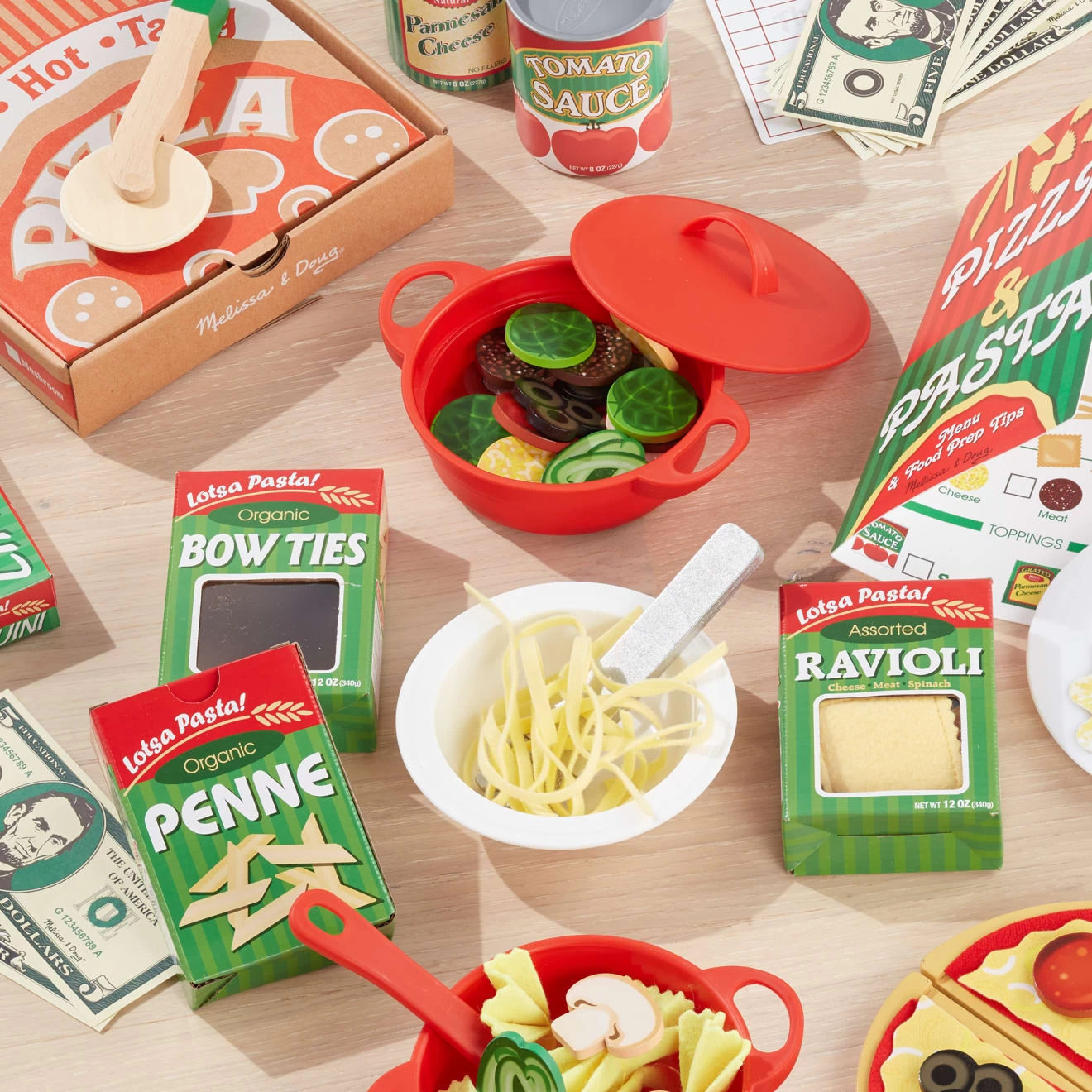 Melissa & Doug Deluxe Pizza & Pasta Play Set - Image 7