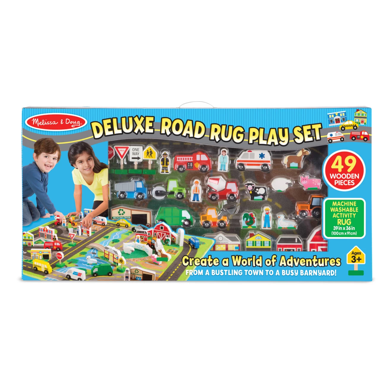 Melissa & Doug Deluxe Road Rug Play Set - Image 3
