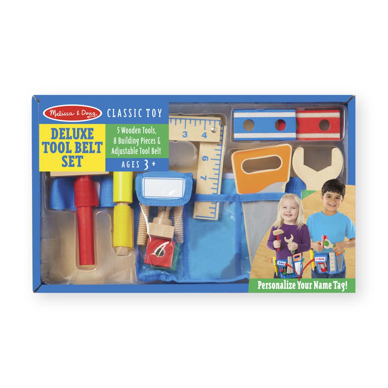 Melissa & Doug Deluxe Wooden Tool Belt Set - Image 3