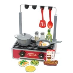 Melissa & Doug Deluxe Wooden Cooktop Set
