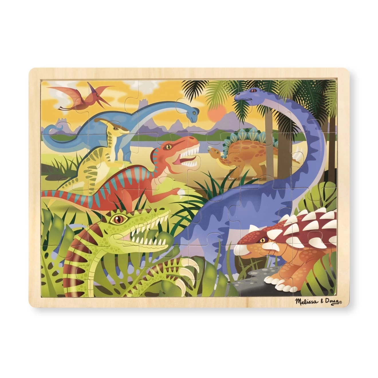 Melissa & Doug Dinosaur Wooden Jigsaw Puzzle - 24 Pieces
