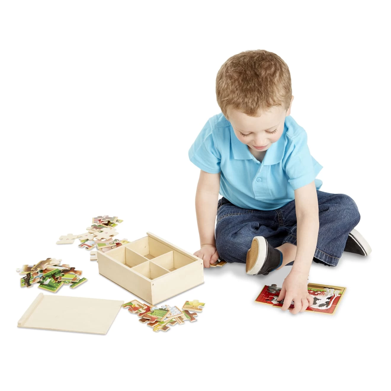 Melissa & Doug Farm Animals Jigsaw Puzzles In A Box - Image 8