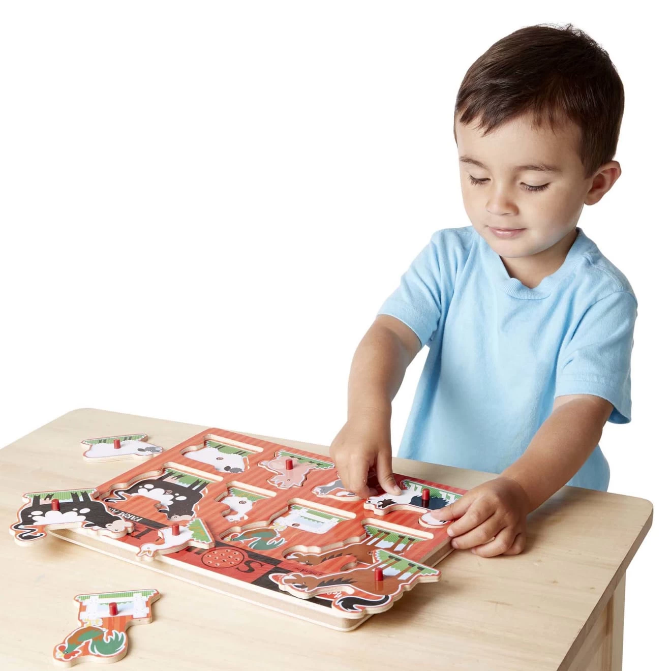 Melissa & Doug Farm Animals Sound Puzzle - 8 Pieces - Image 8