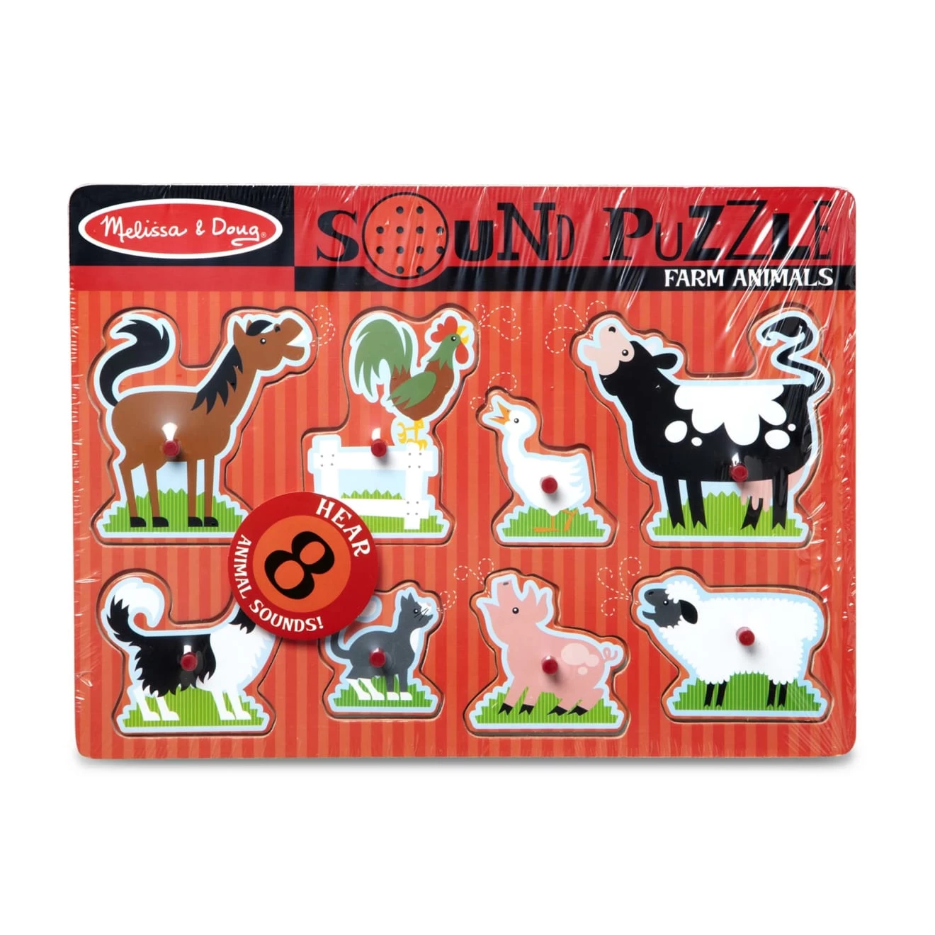 Melissa & Doug Farm Animals Sound Puzzle - 8 Pieces - Image 3