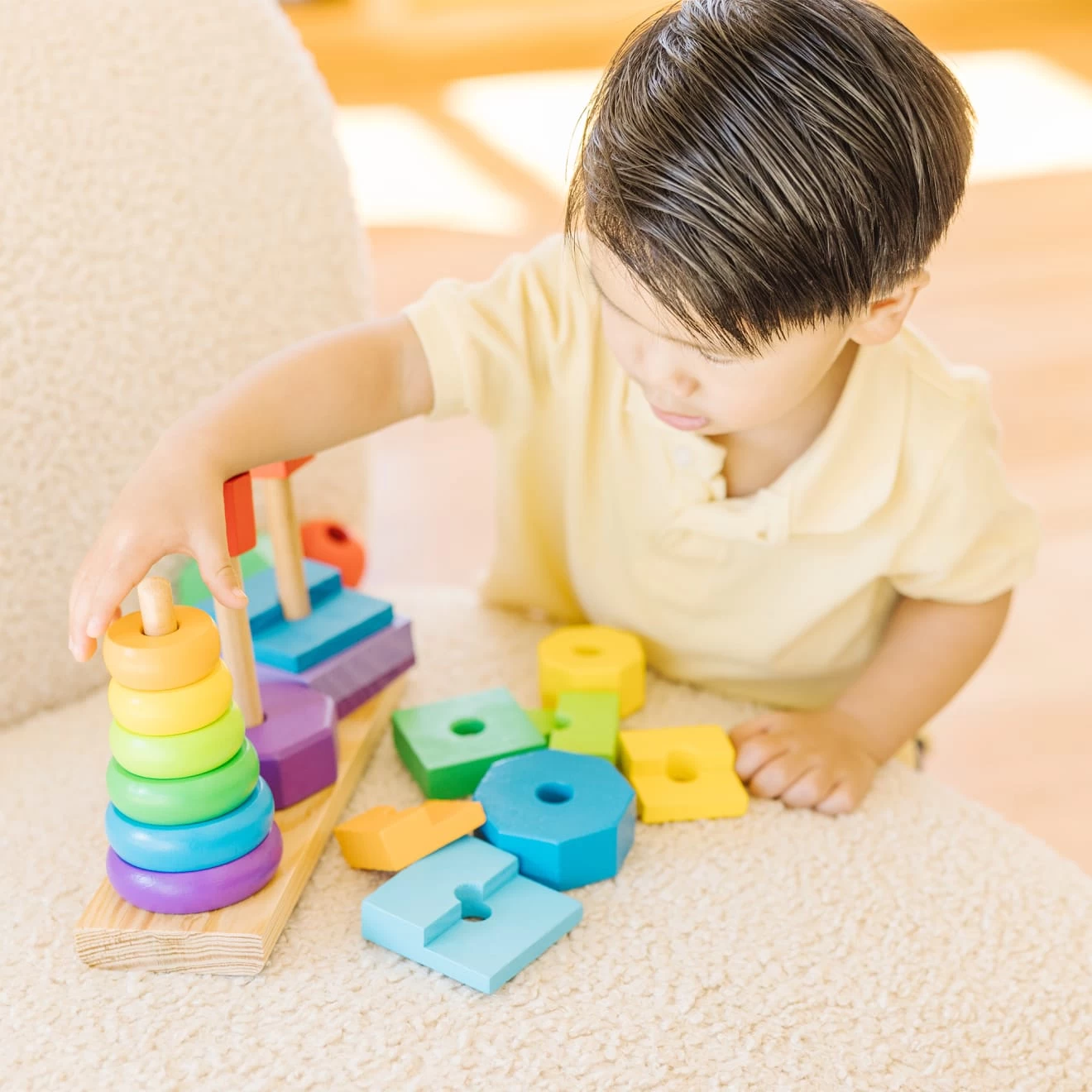 Melissa & Doug Geometric Stacker Toddler Toy - Image 6