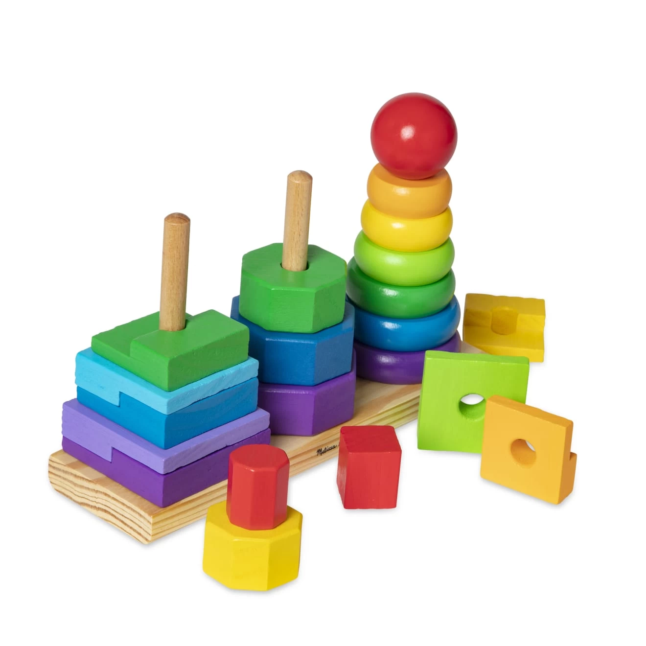 Melissa & Doug Geometric Stacker Toddler Toy - Image 4