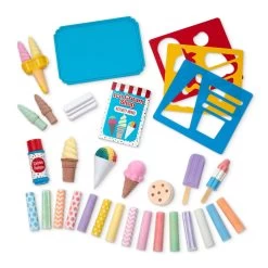 Melissa & Doug Ice Cream Shop Chalk Play Set