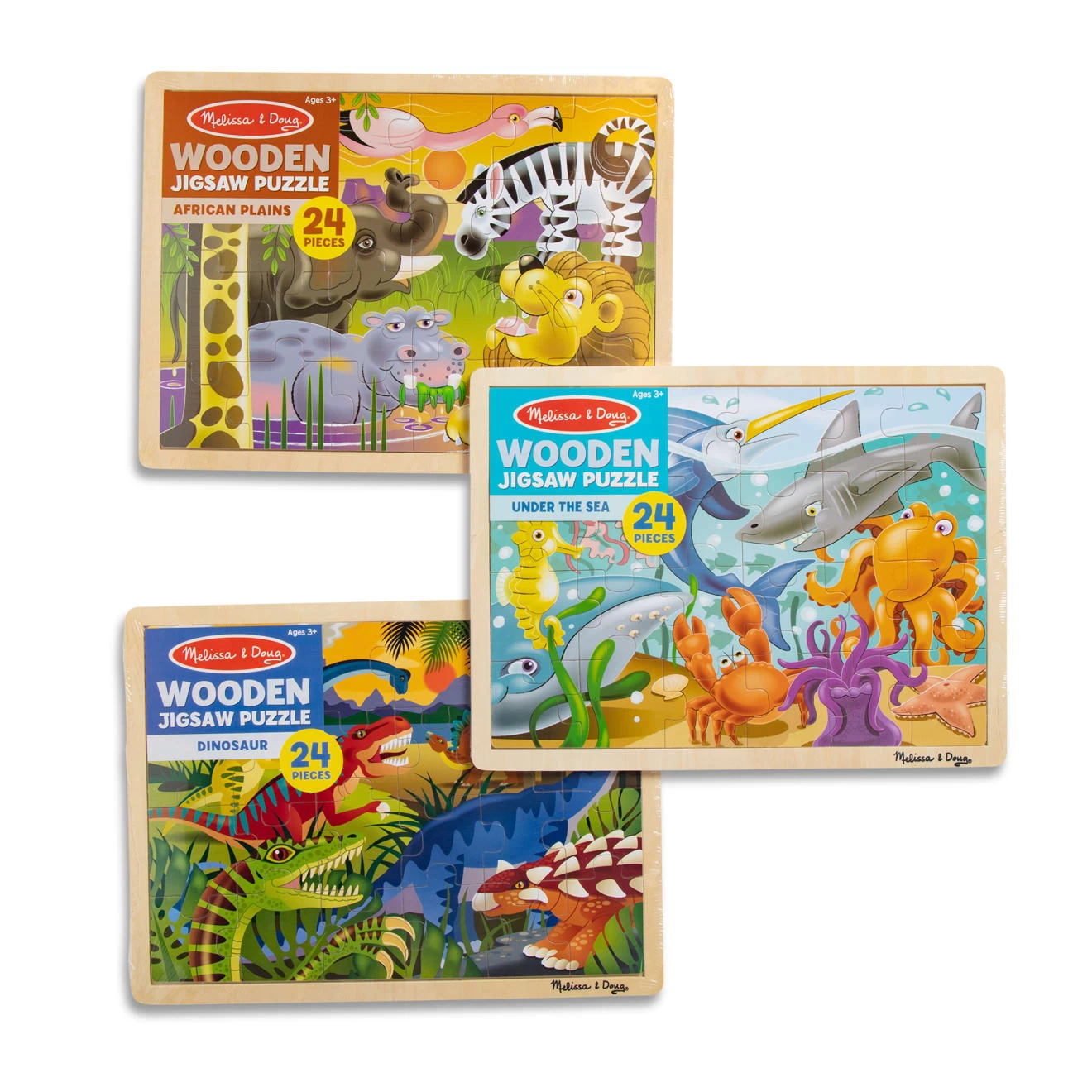 Melissa & Doug Habitats Wooden Jigsaw Puzzle Gift Set - Image 3