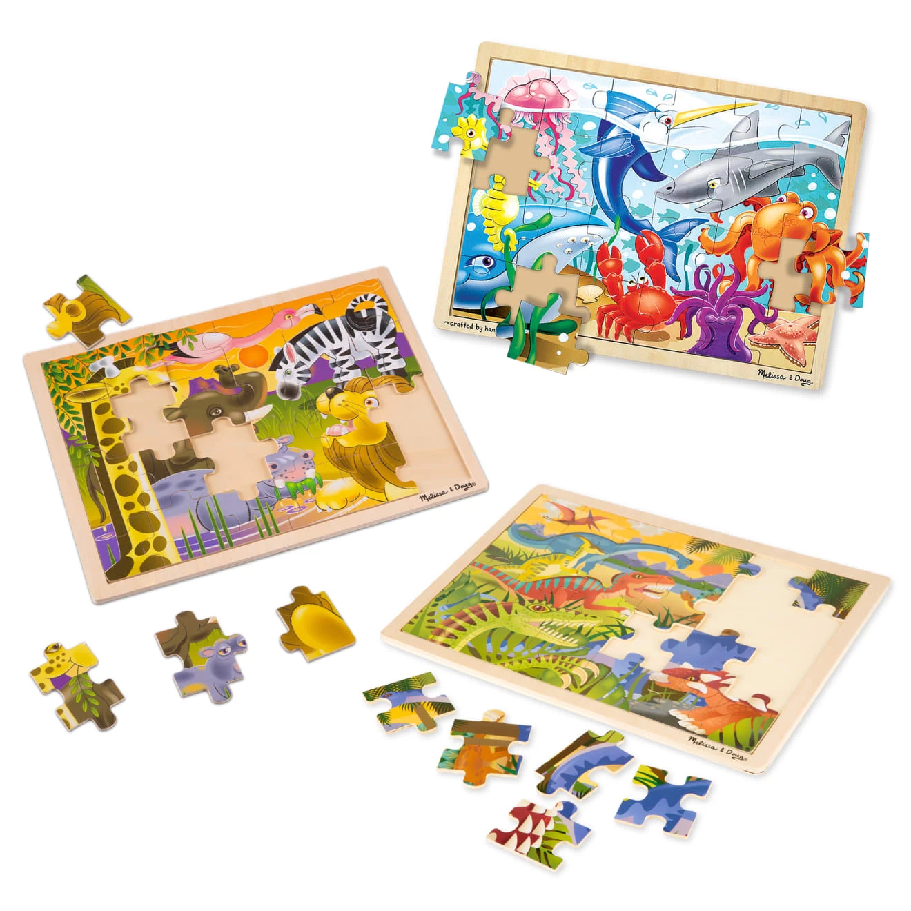 Melissa & Doug Habitats Wooden Jigsaw Puzzle Gift Set