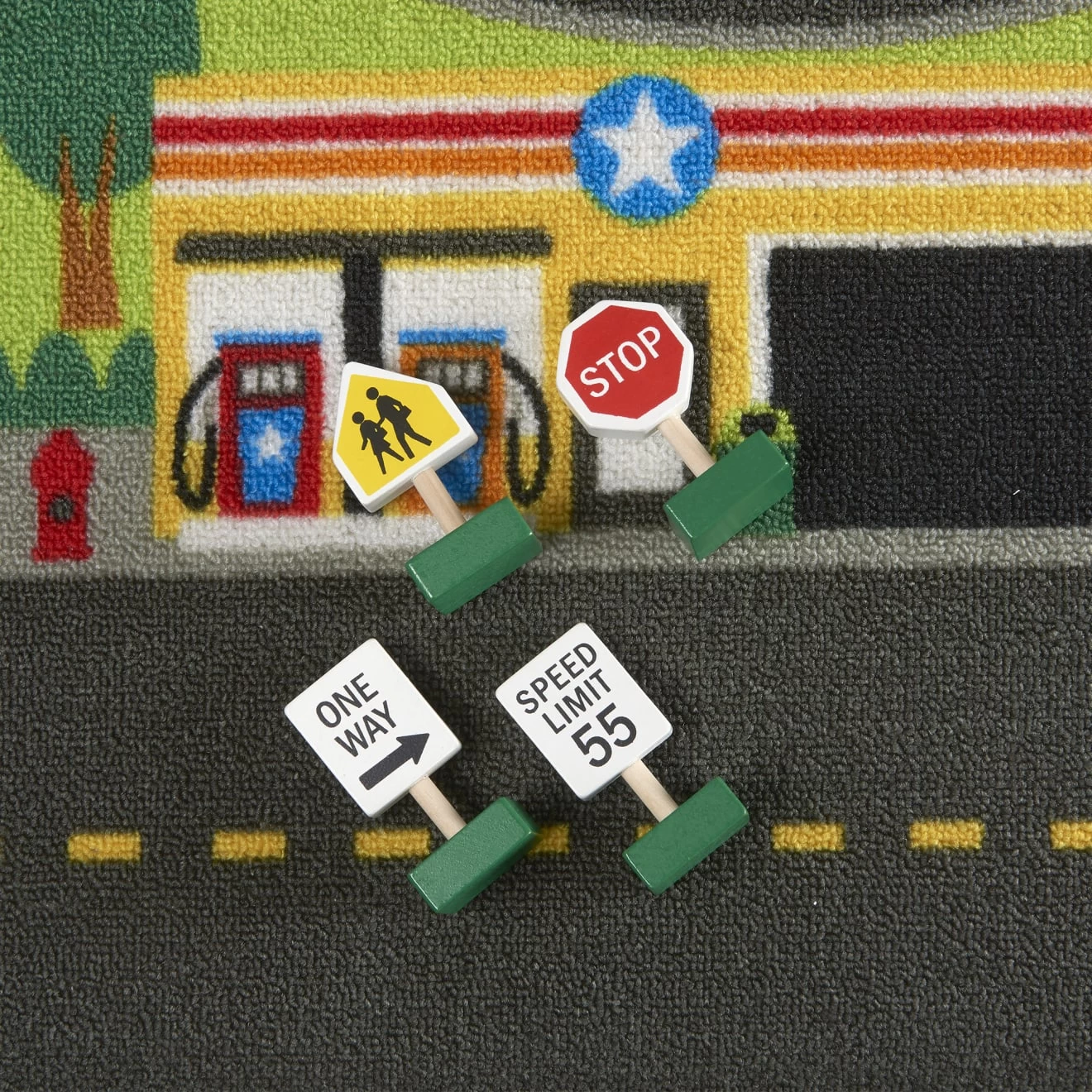 Melissa & Doug Jumbo Roadway Activity Rug - Image 6