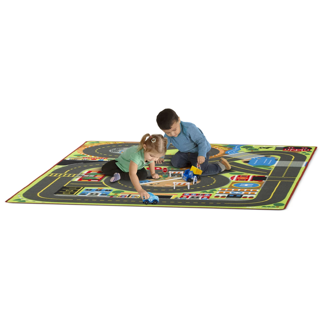 Melissa & Doug Jumbo Roadway Activity Rug - Image 8