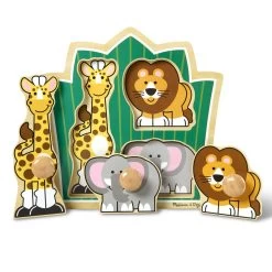 Melissa & Doug Jungle Friends Jumbo Knob Puzzle - 3 Pieces