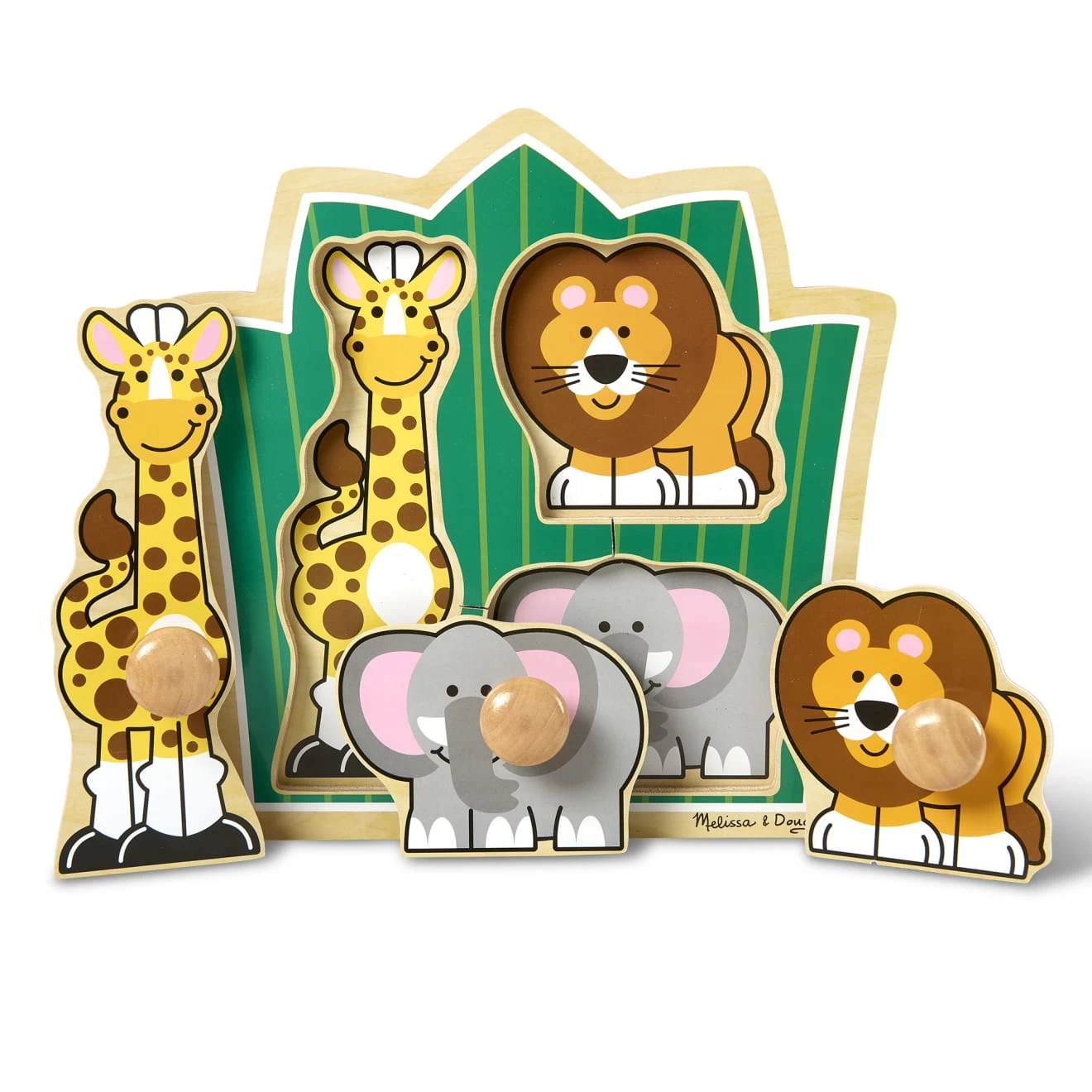 Melissa & Doug Jungle Friends Jumbo Knob Puzzle - 3 Pieces