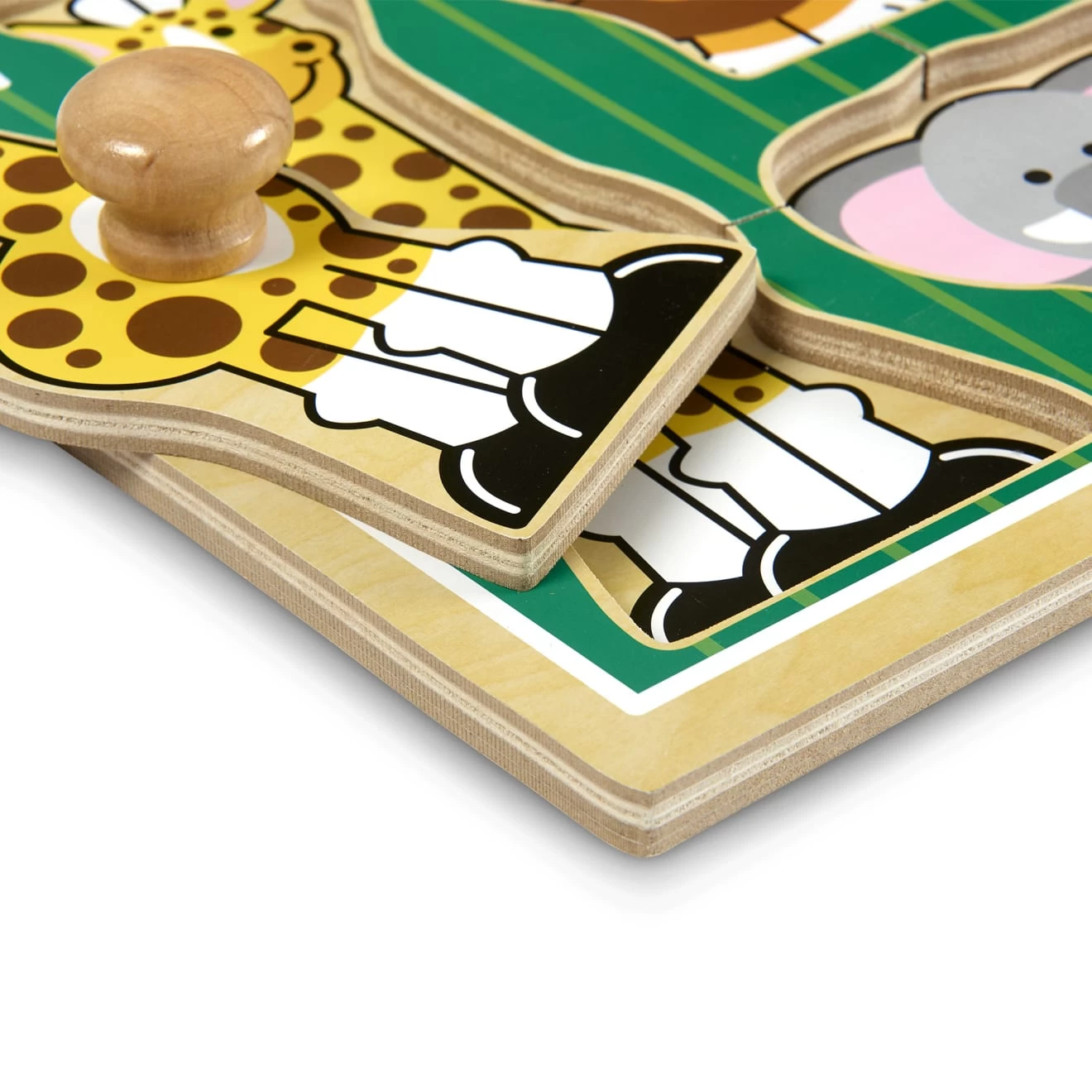 Melissa & Doug Jungle Friends Jumbo Knob Puzzle - 3 Pieces - Image 9