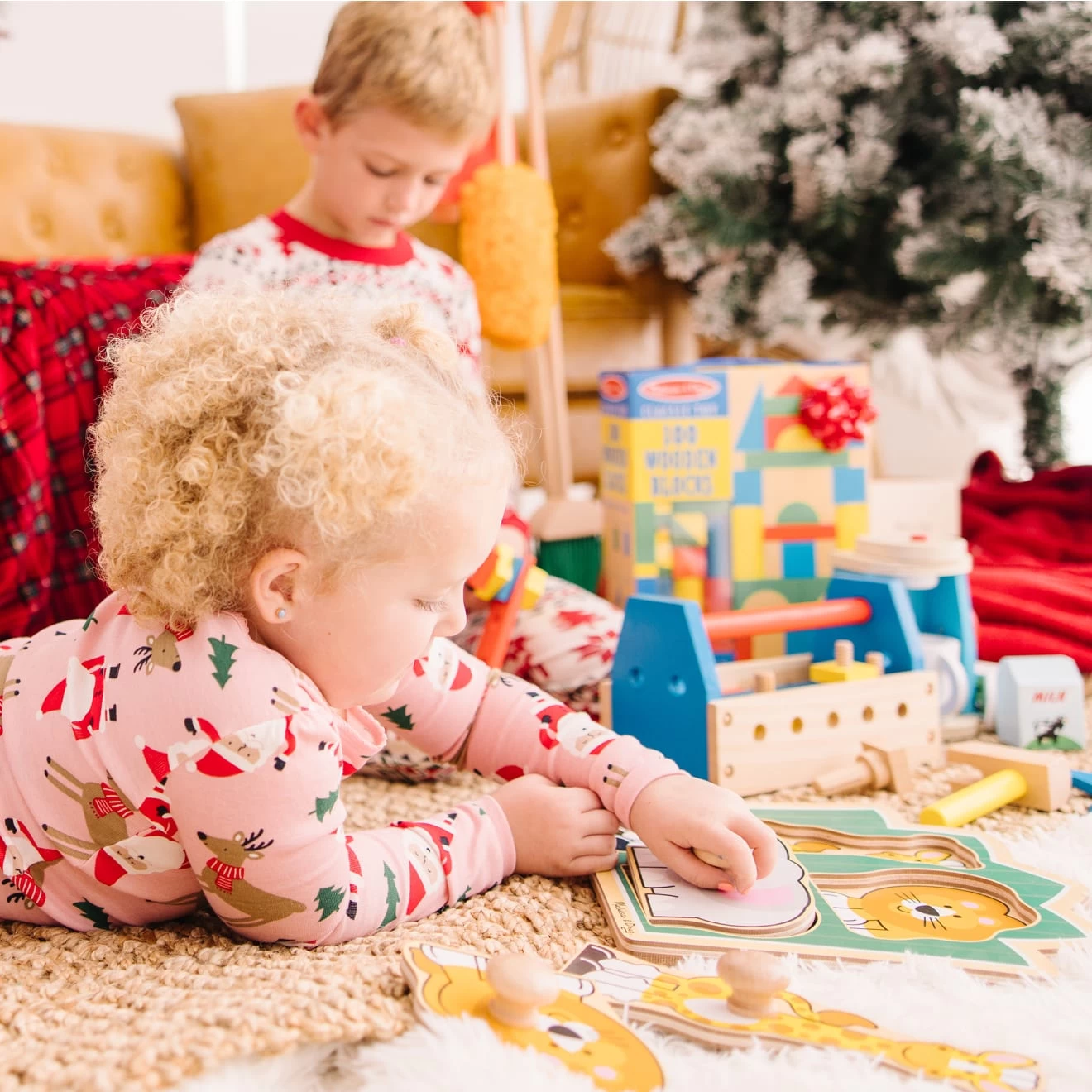 Melissa & Doug Jungle Friends Jumbo Knob Puzzle - 3 Pieces - Image 7