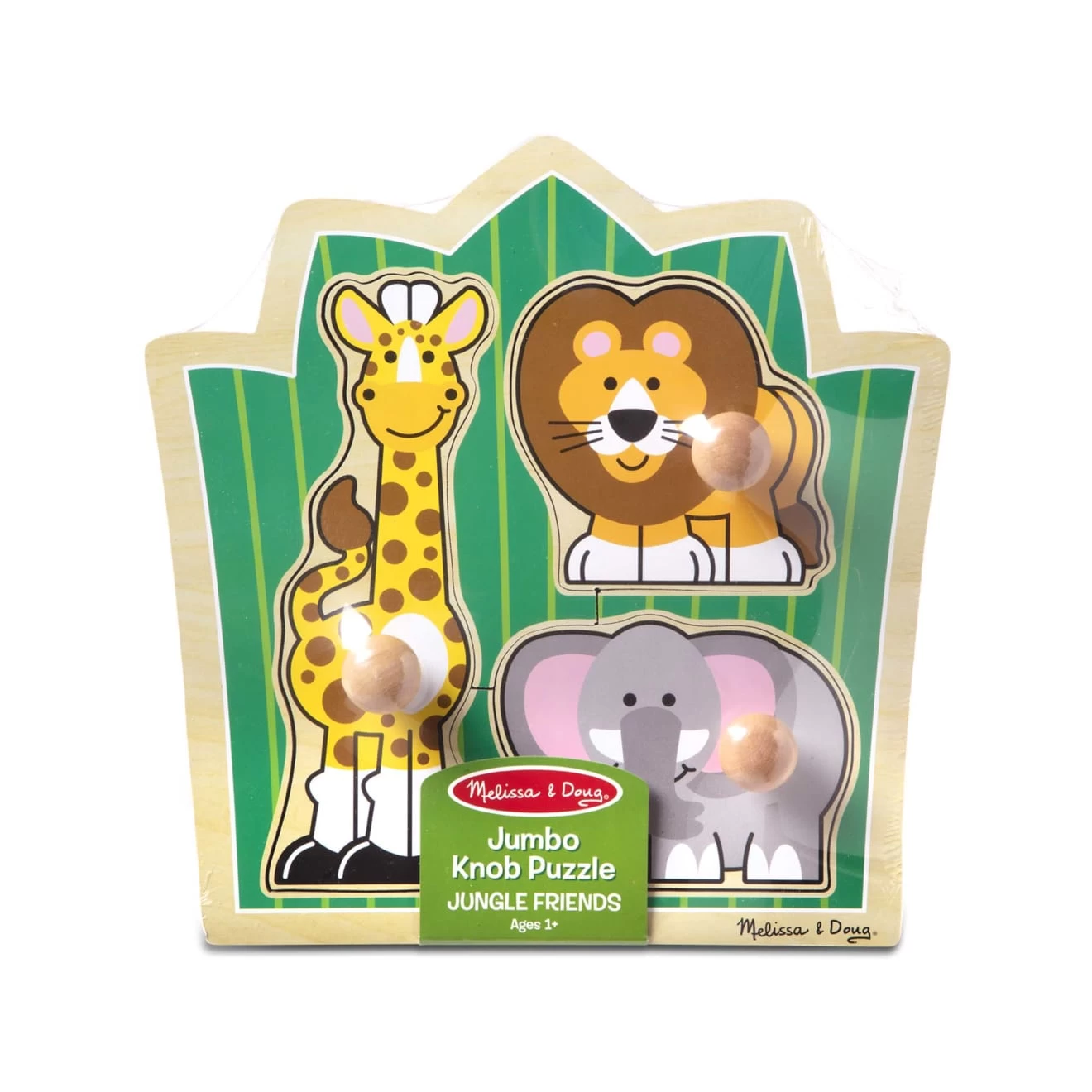 Melissa & Doug Jungle Friends Jumbo Knob Puzzle - 3 Pieces - Image 3
