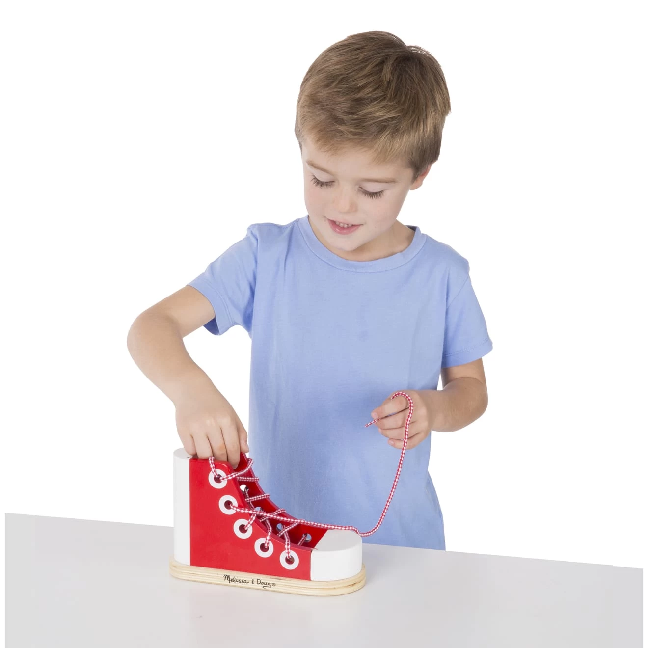 Melissa & Doug Wooden Lacing Shoe - Image 8