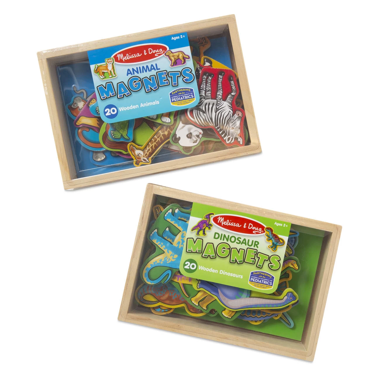 Melissa & Doug Wooden Magnets Bundle - Animals And Dinosaurs - Image 3