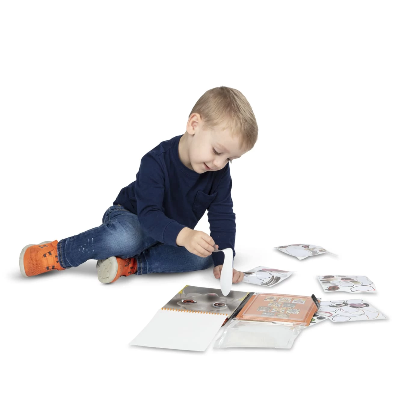 Melissa & Doug Make-A-Face Reusable Sticker Pad Bundle 3-Pack: Safari, Farm And Pet Sticker Activity Pads - Image 7