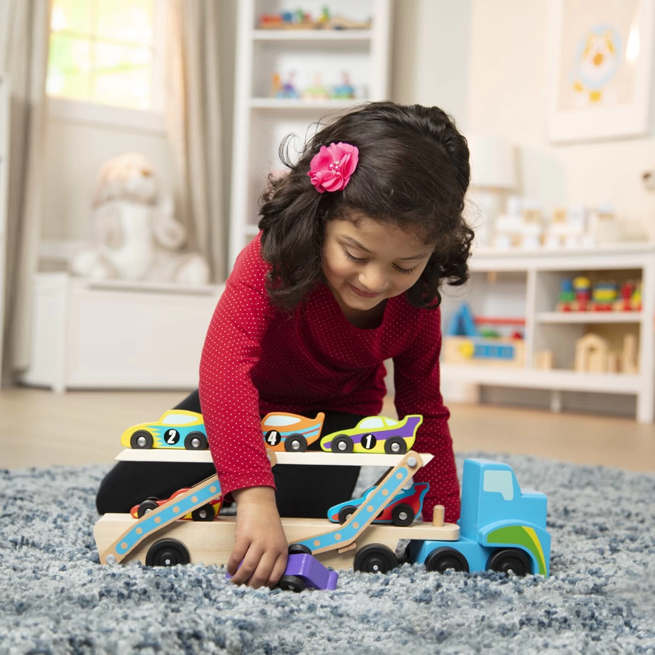 Melissa & Doug Mega Race-Car Carrier - Image 2