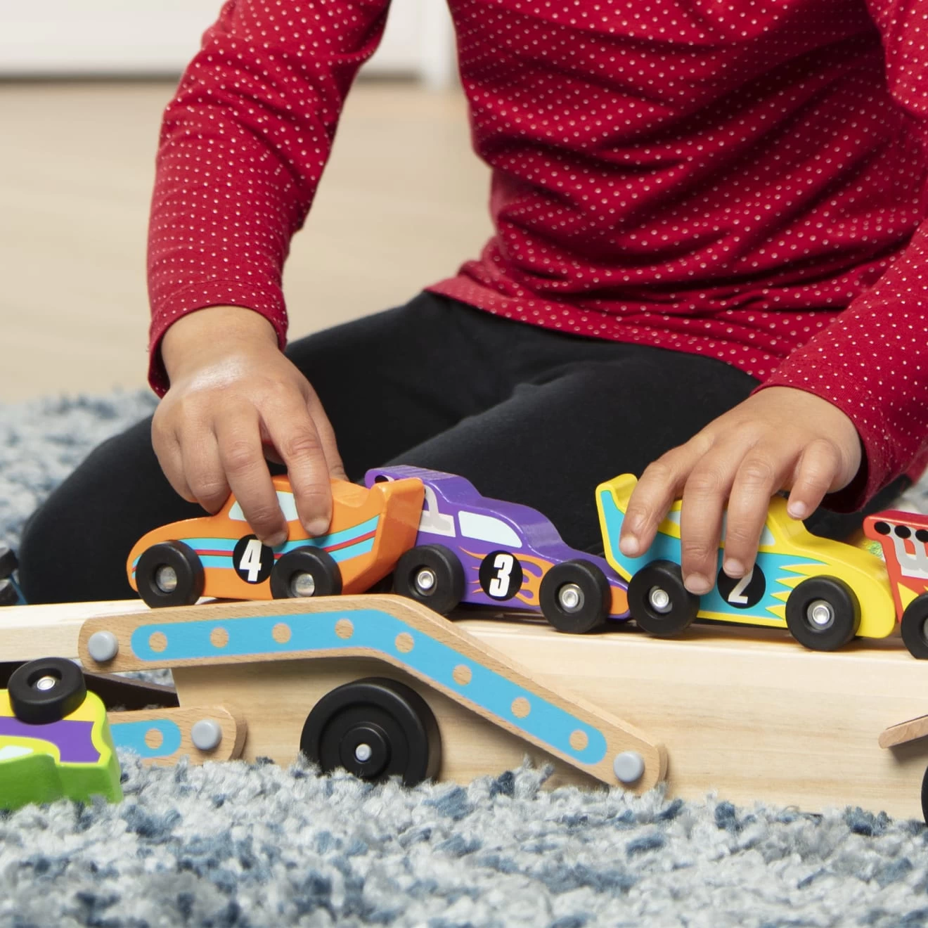 Melissa & Doug Mega Race-Car Carrier - Image 9