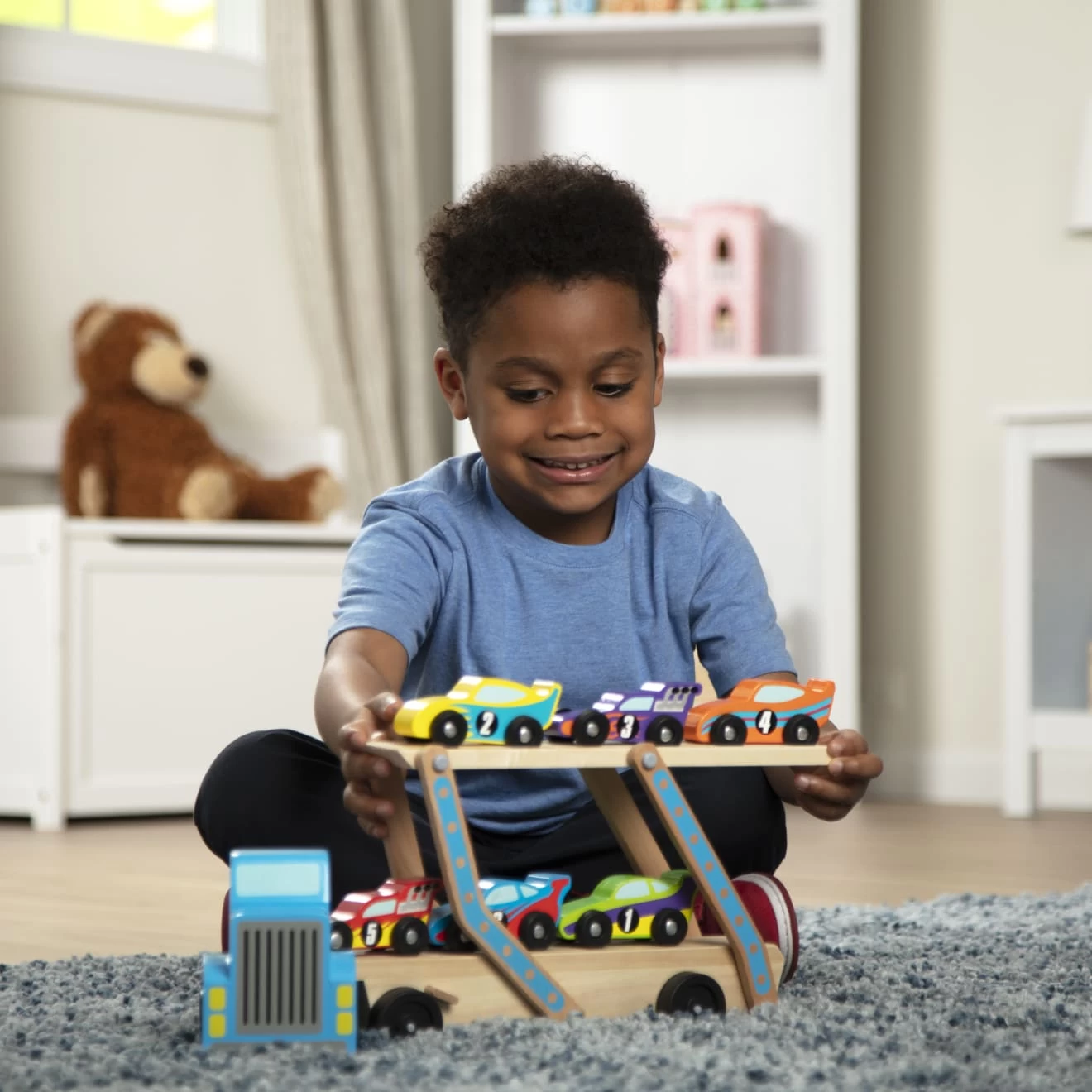 Melissa & Doug Mega Race-Car Carrier - Image 7