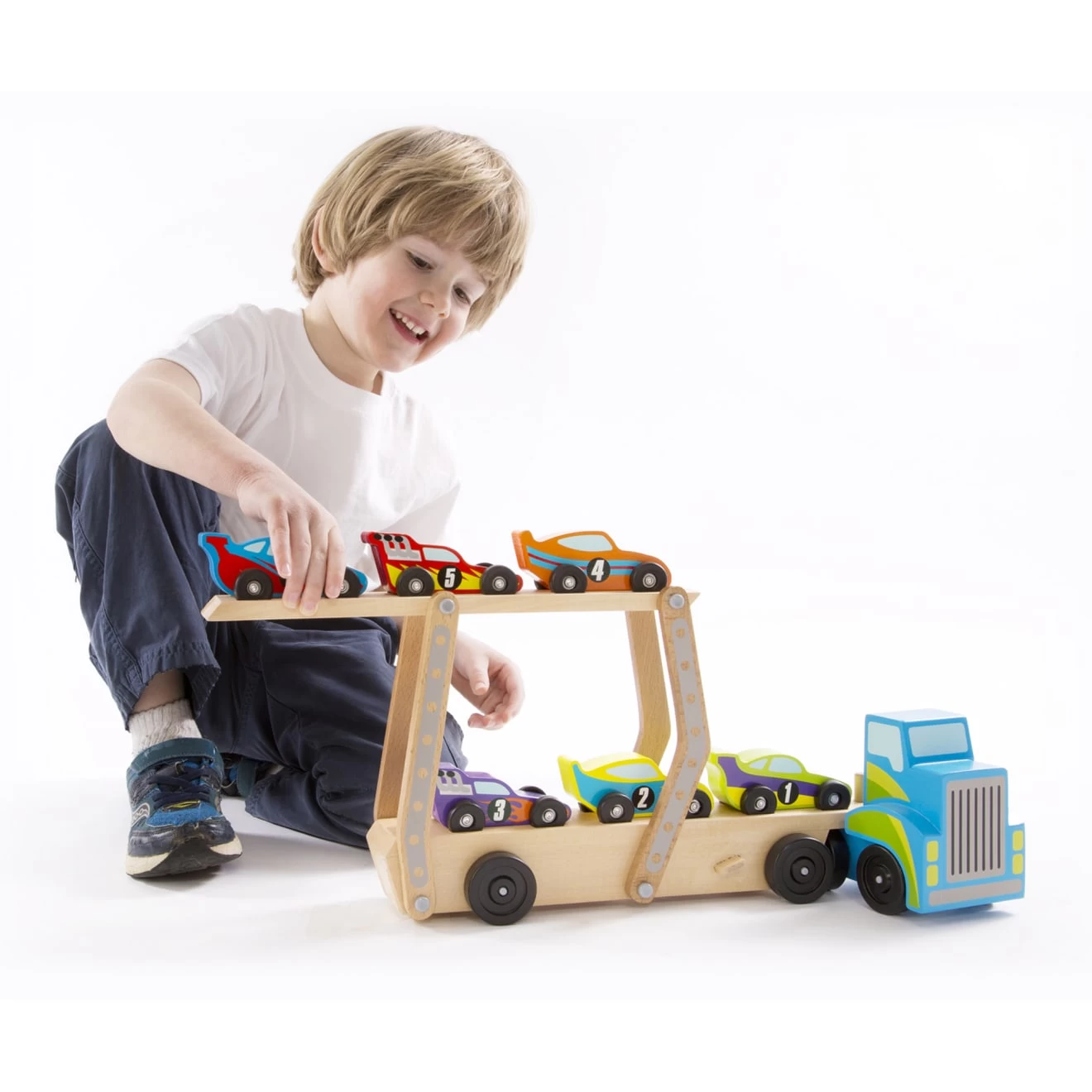 Melissa & Doug Mega Race-Car Carrier - Image 8