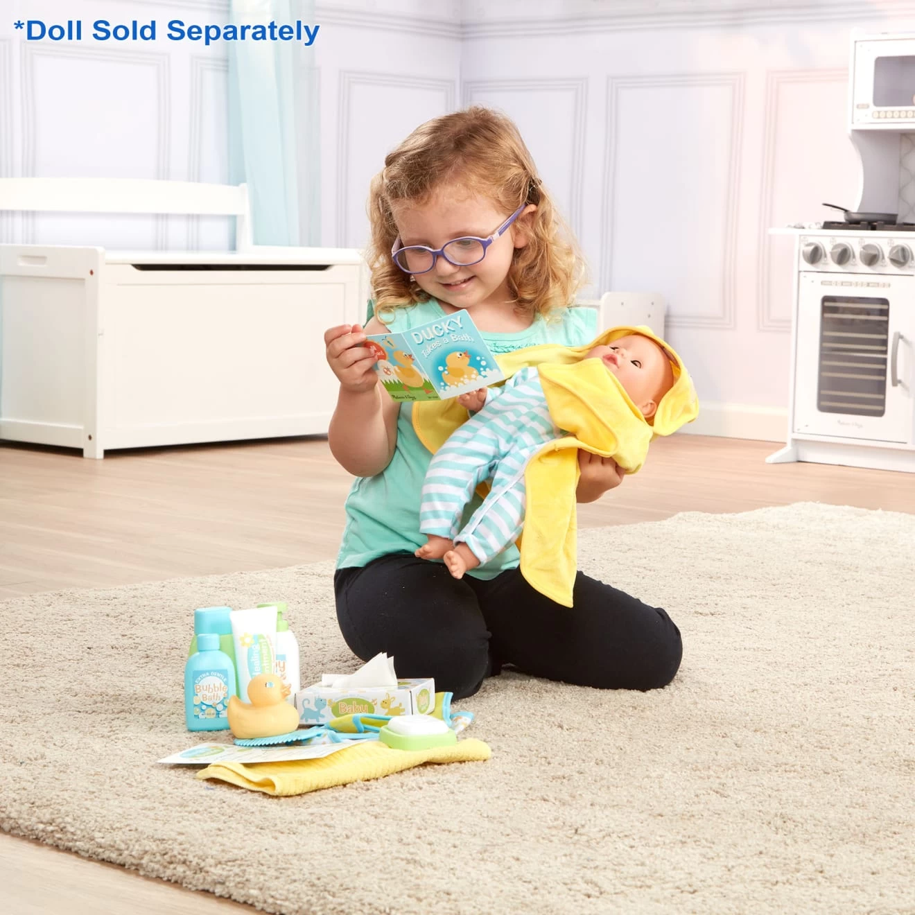 Melissa & Doug Mine To Love Changing & Bathtime Play Set - Image 2