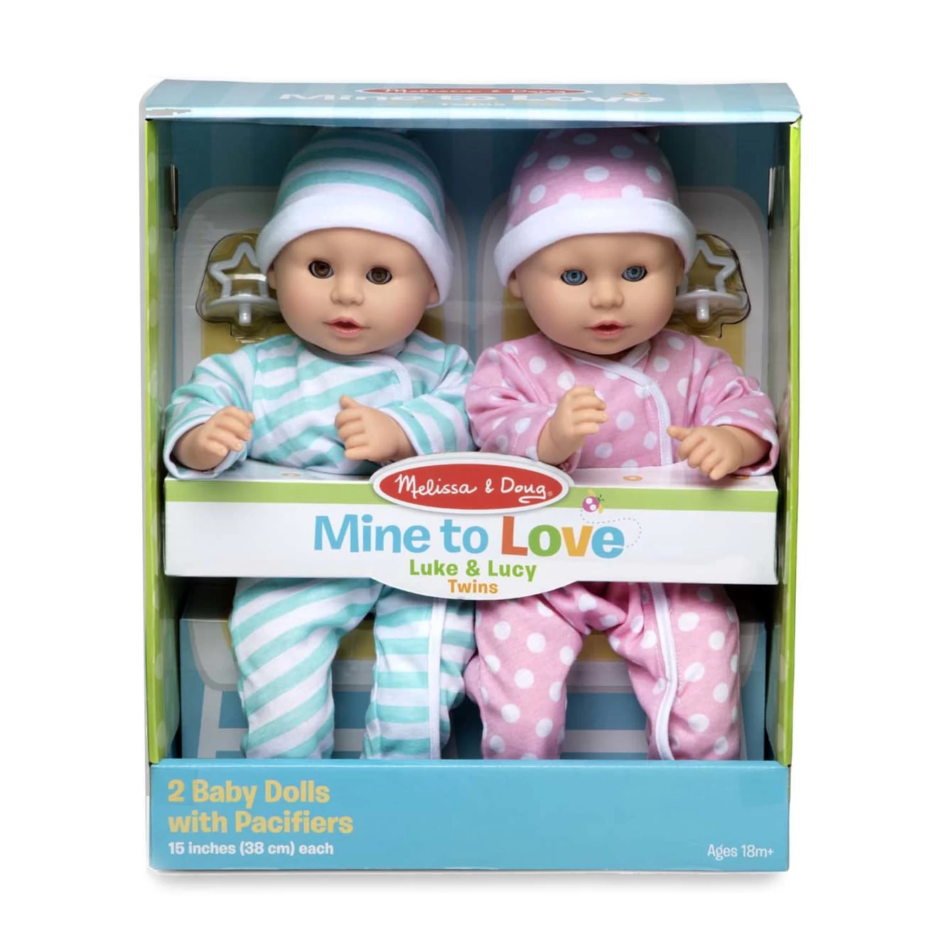 Melissa & Doug Mine To Love Twins Luke & Lucy Dolls - Image 3