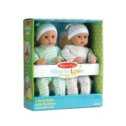Melissa & Doug Mine To Love Twins Sebastian & Sofia Dolls