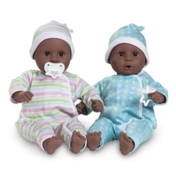 Melissa & Doug Mine To Love Twins Tyler & Taylor Dolls