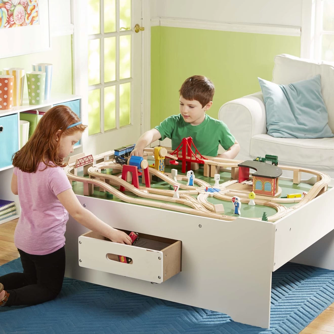 Melissa & Doug Multi-Activity Train Table - Image 6