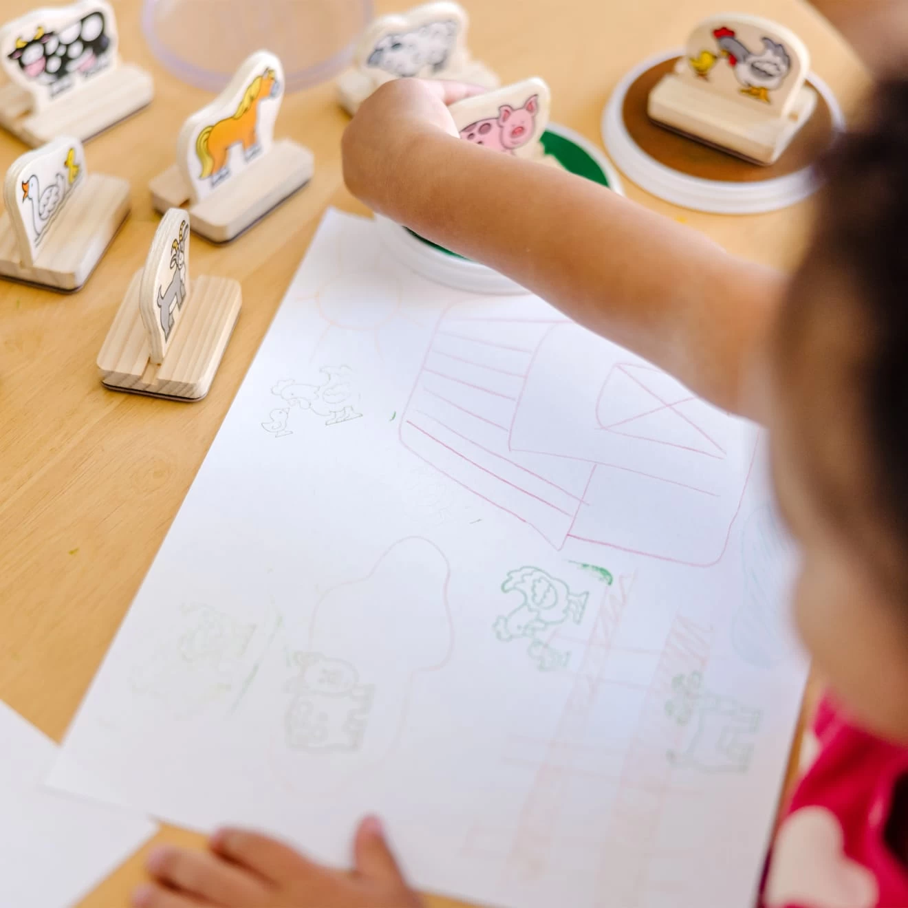 Melissa & Doug My First Wooden Stamp Set - Farm Animals - Image 8