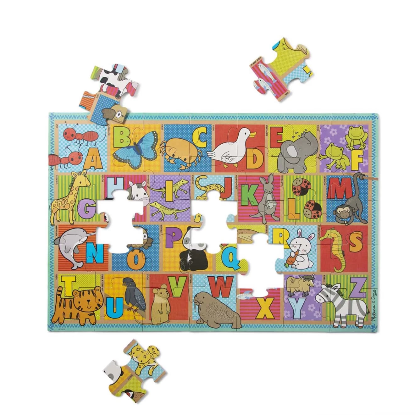 Melissa & Doug Natural Play Floor Puzzle: ABC Animals