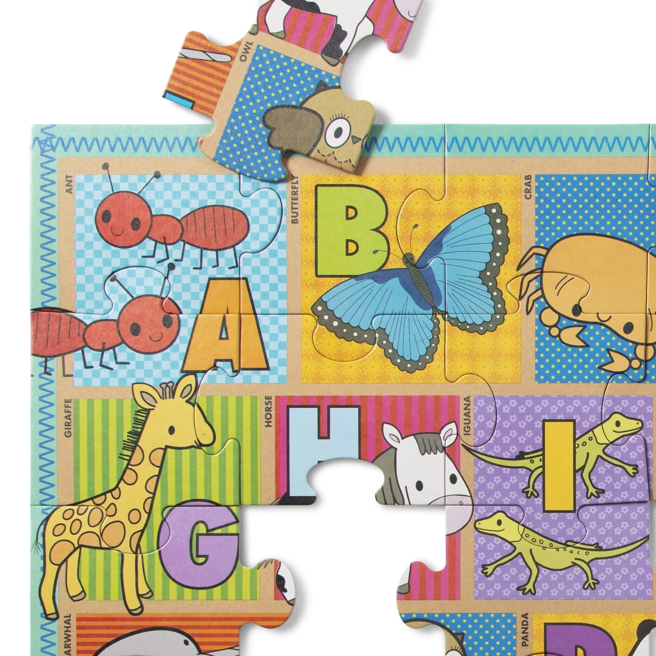 Melissa & Doug Natural Play Floor Puzzle: ABC Animals - Image 9