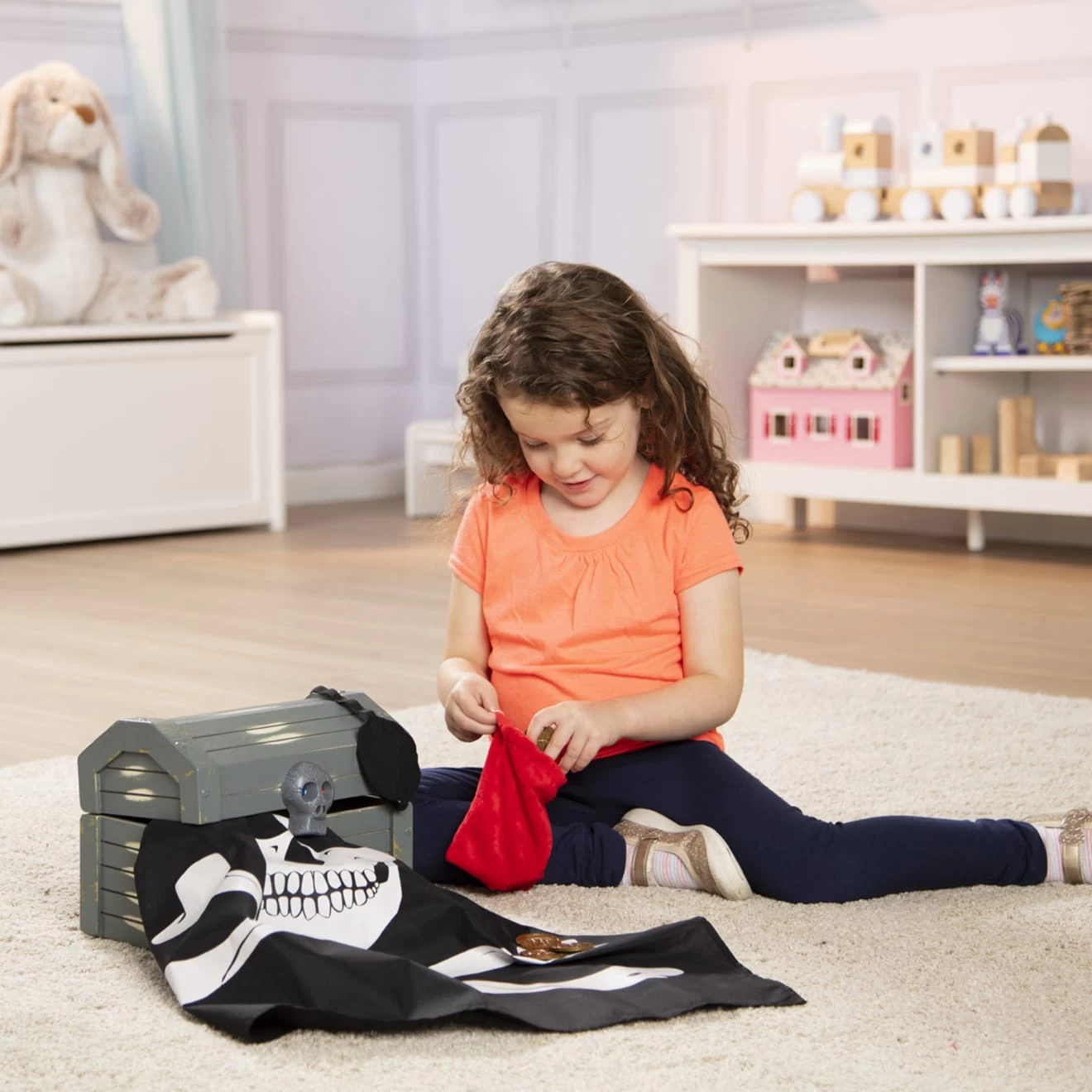 Melissa & Doug Wooden Pirate Chest - Image 2